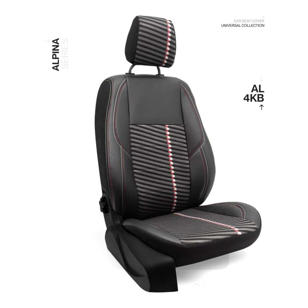 Oto Kılıf ( Alpina ) - Al-4KB-Kırmızı/Beyaz