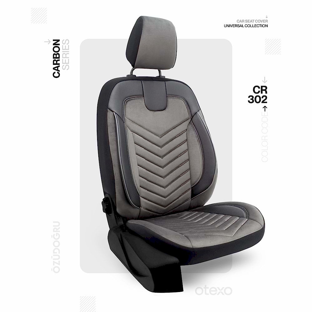 Oto Kılıf ( Carbon / Standart ) - CR-302-Füme/Siyah