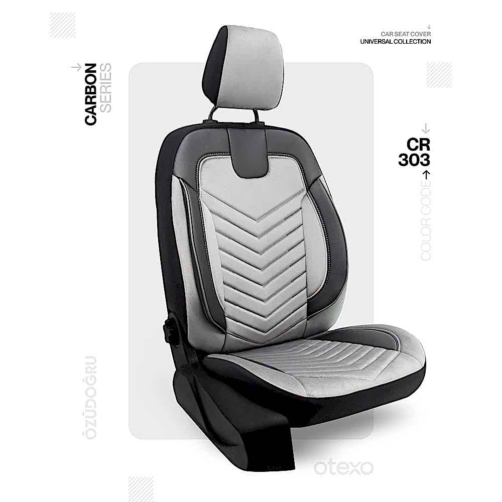 Oto Kılıf ( Carbon / Ticari 2+1 ) - CR-303-Gri/Siyah