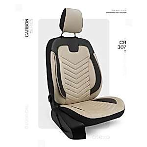 Oto Kılıf ( Carbon / Standart ) - CR-307-Krem/Siyah