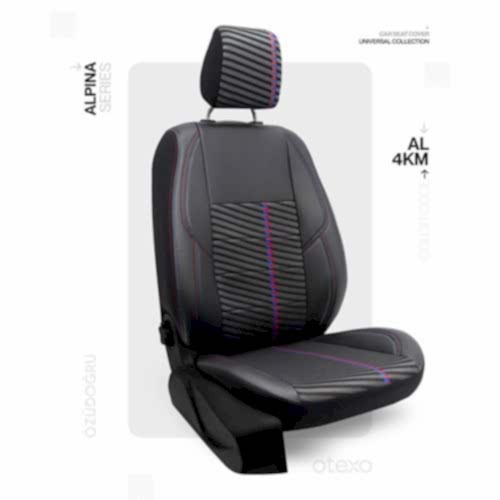 Oto Kılıf ( Alpina ) - Al-4KM-Kırmızı/Mavi