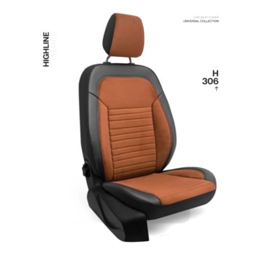 Oto Kılıf ( Highline ) 2+1 Ticari - H-306-BabyFace Taba/Siyah