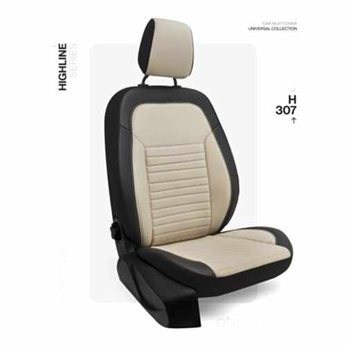 Oto Kılıf ( Highline ) 2+1 Ticari - H-307-BabyFace Krem/Siyah