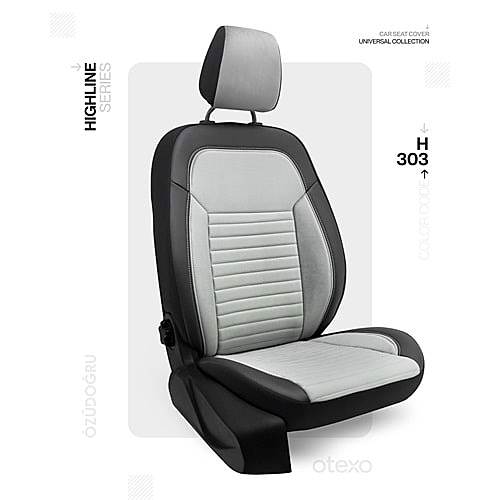 Oto Kılıf ( Highline ) - H-303-BabyFace Gri/Siyah