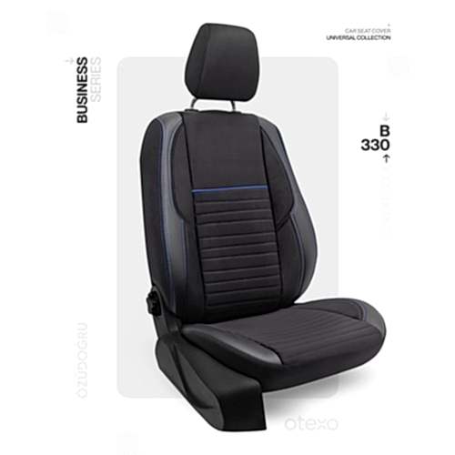 Oto Kılıf ( Orjinal ) ( Business ) - B-330-Siyah/Mavi İp