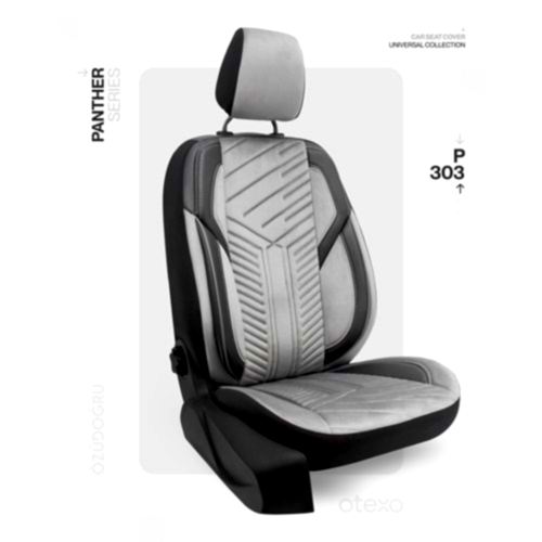 Oto Kılıf ( Orjinal ) ( Panter ) - P-303-Gri/Siyah