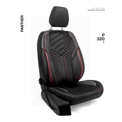 Oto Kılıf ( Orjinal ) ( Panter ) - P-320-Siyah/Kırmızı İp