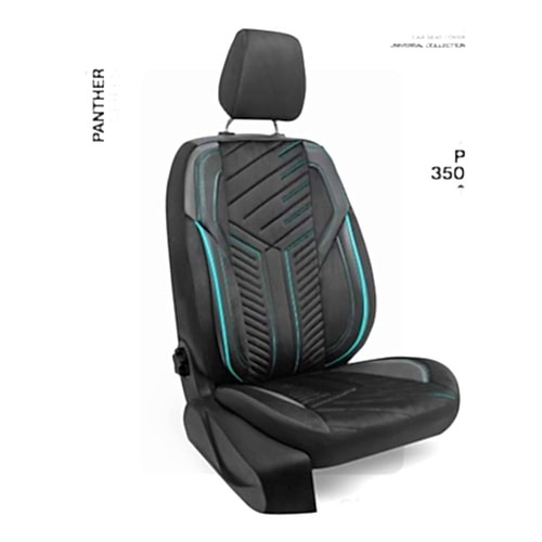 Oto Kılıf ( Orjinal ) ( Panter ) - P-350-Siyah/Turkuaz