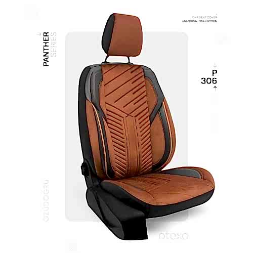 Oto Kılıf ( Orjinal ) ( Panter ) - P-306-Siyah/Taba