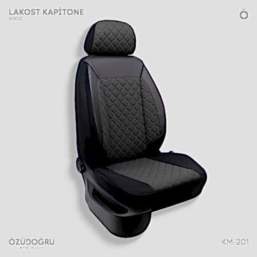 Oto Kılıf ( Kaptone - Lakost ) ( Milenyum ) - KM-201-Füme/Siyah