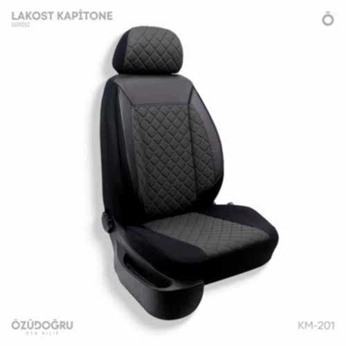 Oto Kılıf ( Kaptone - Lakost 2+1 Ticari ) ( Milenyum ) - KM-201-Füme/Siyah