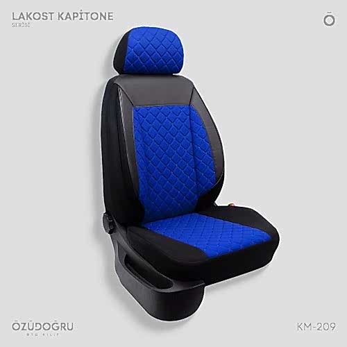 Oto Kılıf ( Kaptone - Lakost 2+1 Ticari ) ( Milenyum ) - KM-209-Mavi/Siyah - 1