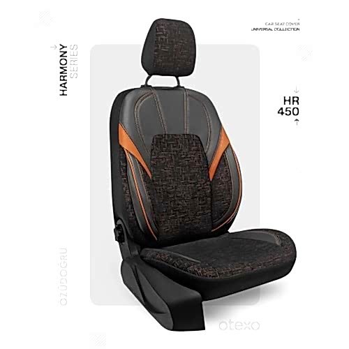 Oto Kılıf ( Orjinal ) ( Harmony ) - HR-450-Siyah/Turuncu