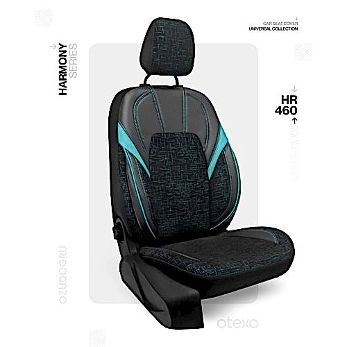 Oto Kılıf ( Orjinal ) ( Harmony ) - HR-460-Siyah/Turkuaz