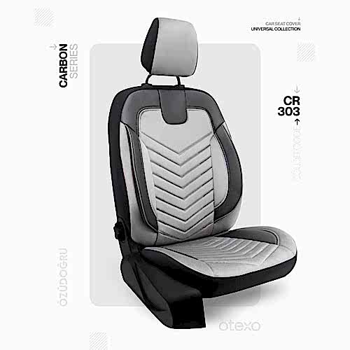 Oto Kılıf ( Carbon / Standart ) - CR-303-Gri/Siyah