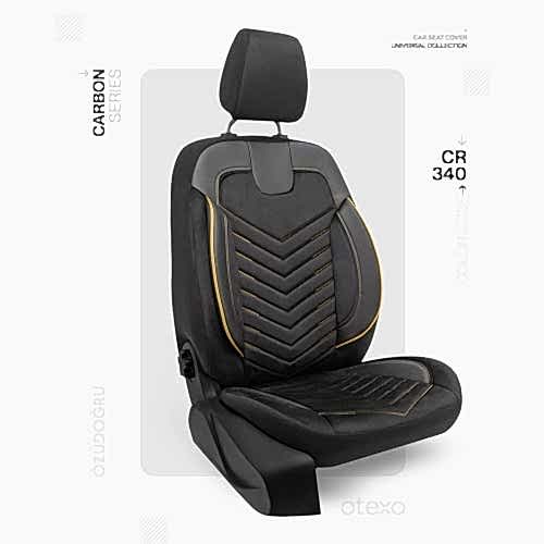 Oto Kılıf ( Carbon / Standart ) - CR-340-Siyah/Sarı İp