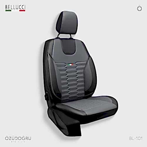 Oto Kılıf ( Deri ) ( Bellucci ) - BL-101-Füme/Siyah