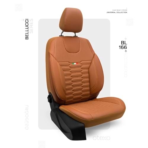 Oto Kılıf ( Deri ) ( Bellucci ) - BL-166-Taba/Taba