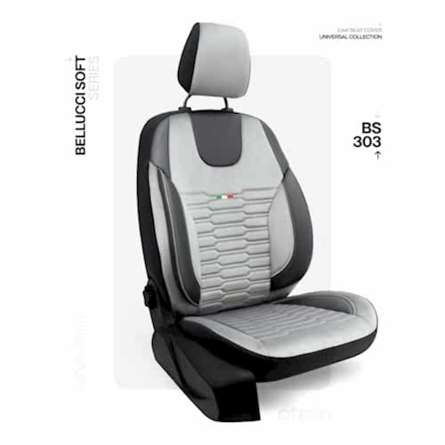 Oto Kılıf ( BabyFace) ( Bellucci Soft ) - BS-303-Siyah/Gri