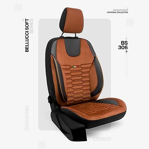 Oto Kılıf ( BabyFace) ( Bellucci Soft ) - BS-306-Siyah/Taba