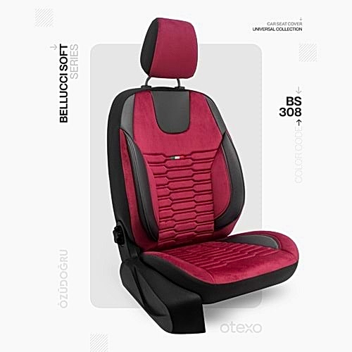 Oto Kılıf ( BabyFace) ( Bellucci Soft ) - BS-308-Siyah/Bordo