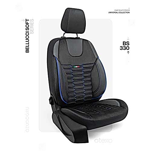 Oto Kılıf ( BabyFace) ( Bellucci Soft ) - BS-330-Siyah/Mavi İp