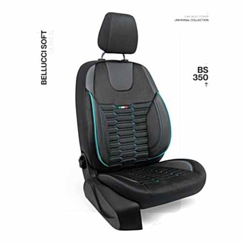 Oto Kılıf ( BabyFace) ( Bellucci Soft ) - BS-350-Siyah/Turkuaz İp