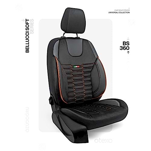 Oto Kılıf ( BabyFace) ( Bellucci Soft ) - BS-360-Siyah/Turuncu İp