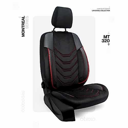 Oto Kılıf ( BabyFace) ( Montreal ) - MT-320-Siyah/Kırmızı İp