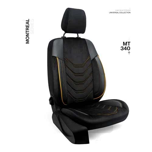 Oto Kılıf ( BabyFace) ( Montreal ) - MT-340-Siyah/Sarı İp