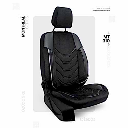 Oto Kılıf ( BabyFace) ( Montreal ) Ticari 2+1 - MT-310-Siyah/Beyaz ip