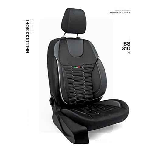 Oto Kılıf ( Bellucci Soft/BabyFace ) Transit 2+1 Ym. - BS-310-Siyah/Beyaz İp